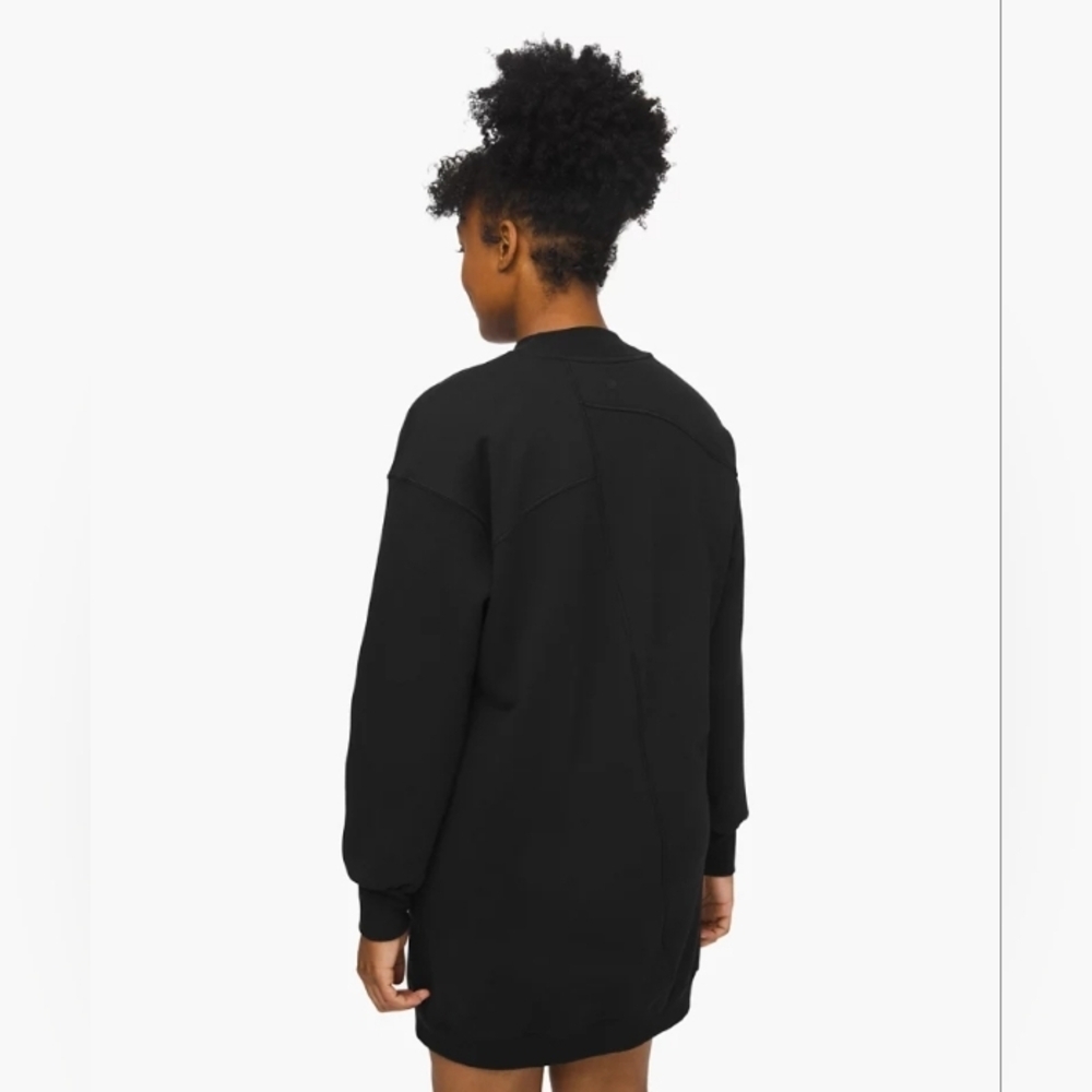 Lululemon Broken Beats Sweater Dress Black Sz S